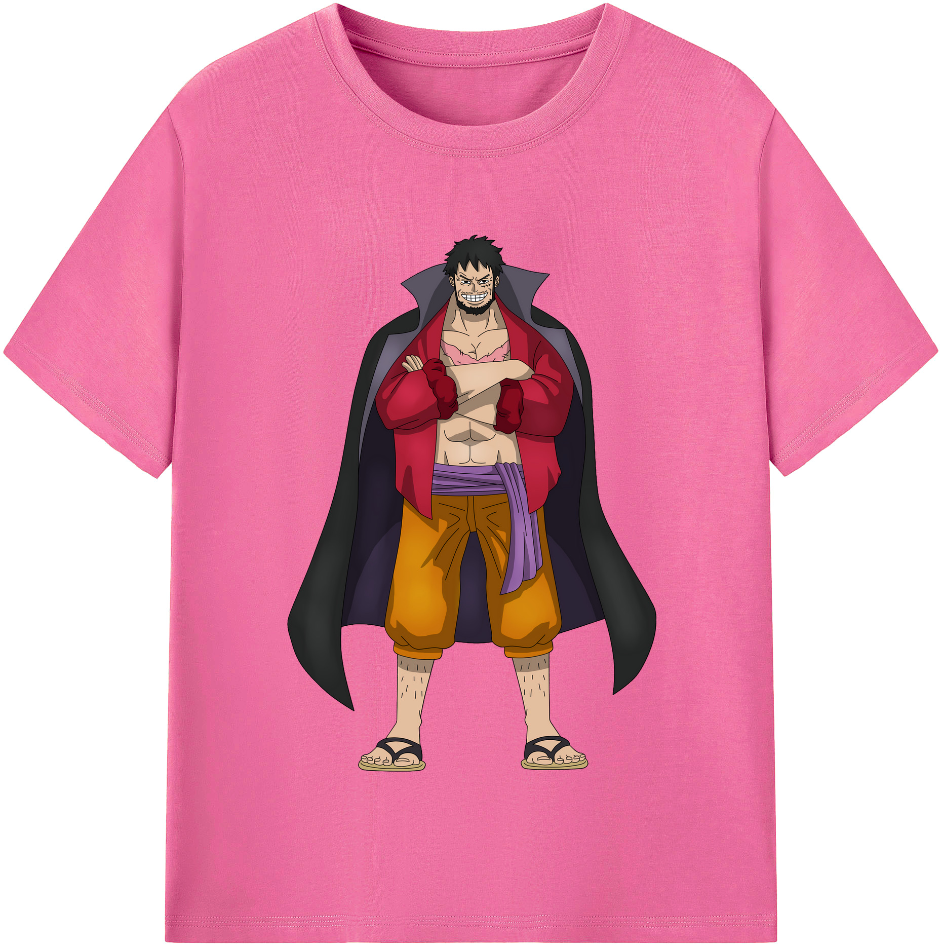 ワンピース モンキー・D・ルフィ ONE PIECE Monkey D. Luffy レディースカジュアルプリントTシャツ（綿100％）